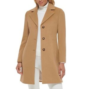 🐫 Calvin Klein Tan Camel Coat Women's Tan Pea Coat